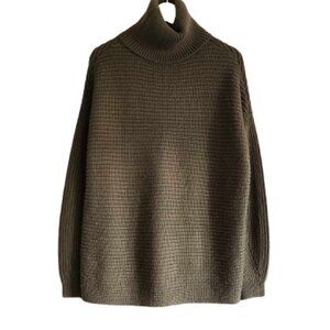 Vero Moda olive green oversized turtleneck sweater